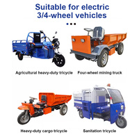 Moteur de tricycle électrique cargo 72V 3000W DC sans balais, moteur de conversion pour rickshaw électrique à 3 roues