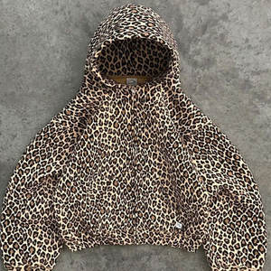 All Over Cheetah Leopard Print Thick Soft Cotton 100 Percent Hoodie Custom Mock up 500 Gsm Premium Oversized Pullover Hoodie - Product Image 5
