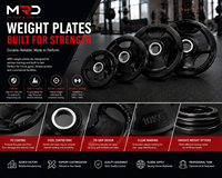 Discos de Pesas Personalizables de 3 Orificios para Uso en Casa y Gimnasio (compatibles con Mancuernas y Barras)
