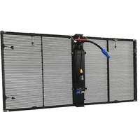 Écran LED transparent HD, écran LED transparent extérieur, écran incurvé droit, film flexible, P3.91 7.82, mur LED de location, scène
