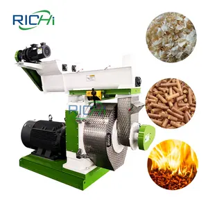 Versatile 1-2 T/H Antomatic New Ring Die Pellet Mill For Wood Processing Plants