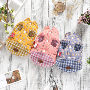 New Pet <b>Dog</b> Cotton <b>Clothes</b> Warm Puppy <b>Clothes</b> Pet Autumn and Winter Cartoon Solid Sustainable <b>Dog</b> Coat Coats & Jackets 2pcs - Product Image 1
