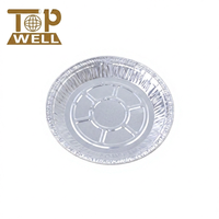 Bols ronds jetables en aluminium de qualité supérieure avec couvercle en aluminium, contenants alimentaires en PET résistants au four pour la cuisson domestique et commerciale