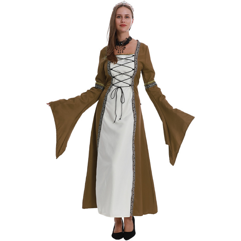 Khaki skirt with tie-up details