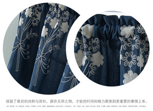 Rideaux Translucides Semi-Opaques à Passe-Tringle Courts en Polyester Coton Prêts à Poser pour Salon et Chambre à Coucher - Product Image 4