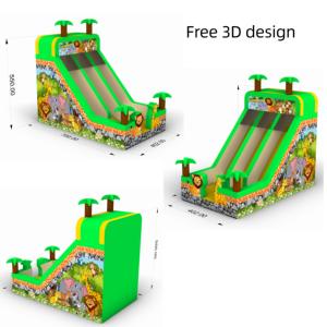 Tobogán Inflable con Diseño de <span class=keywords><strong>León</strong></span> y Tigre, Castillo Hinchable para Parque de Diversiones, Tobogán Inflable para Patio de Juegos con Temática de Safari - Product Image 6