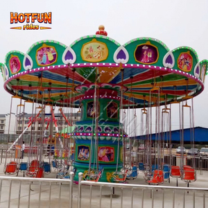 Manège à chaises volantes Hotfun certifié CE, 36 places, avec tête oscillante, pour parc d'attractions, sensations fortes, tours extrêmes, à vendre - Product Image 4