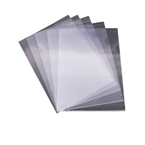 Factory Direct A4 Size L-Shape Document Holder Clear PP <b>Sheet</b> <b>Protector</b> With Logo Printed PVC Folder Pattern - Product Image 1