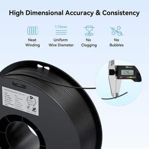 Filamento para Impresora 3D Creality PLA 1.75mm 2Kg Negro para Impresión 3D - Product Image 2