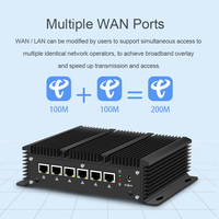 Serveur multimédia 1din, 3865U, 8 go RAM, SSD 128 go, appareil réseau 6 LAN, routeur pour pare-feu pfti