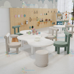 Chiquitos Creative Children's Early Education Kindergarten Mesa y silla Set Madera maciza Área de juegos para niños Mesa y silla - Product Image 4