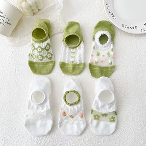 Women Summer Mesh Anti-Slip Solid Ankle <b>Socks</b> Medium Thickness Breathable Invisible Custom Colors - Product Image 4