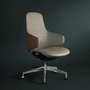 Fabrication de meubles Fauteuil de bureau ergonomique inclinable pivotant en cuir de luxe Boss - Product Image 1