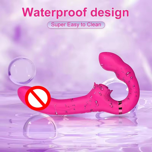 Vibrateur pour adultes de couleur rose rouge premium avec plusieurs modes de vibration, étanche, télécommande - Product Image 4