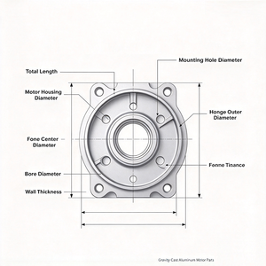 Pièces de moteur en aluminium moulé par gravité, pièces de fonderie par gravité personnalisées OEM - Product Image 2