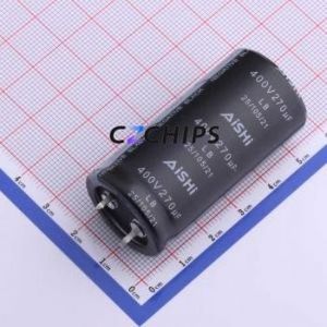 ELB2GM271P50KT Snap-in Aluminum Electrolytic Capacitor Through hole Component (THT),D25xL50mm 270uF 20% 400V 10mm - Product Image 1
