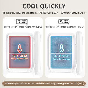 KEMIN Mini réfrigérateur rétro portable 10L Petit congélateur domestique pour aliments et cosmétiques de beauté Nouveau réfrigérateur pour soins de la peau - Product Image 6