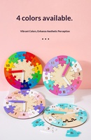Rompecabezas de madera con forma de reloj de arena, bloques de construcción para niños, reconocimiento del tiempo, juguete educativo para la primera infancia, juguete para estimular el cerebro, ayuda didáctica