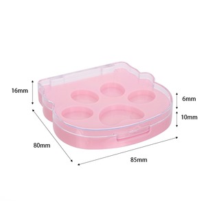 Boîte à blush vide en plastique rose personnalisée avec étiquette privée, palette de fards à paupières, conteneur cosmétique vide, étui compact pour poudre - Product Image 5