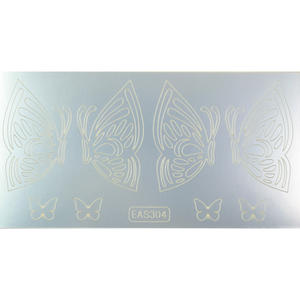 Cinq et dix GMPC/Sedex/ISO/EUDR ailes de papillon oeil queue pochoirs autocollant peint à la main maquillage des yeux visage autocollant <span class=keywords><strong>faux</strong></span> <span class=keywords><strong>tatouage</strong></span> - Product Image 3