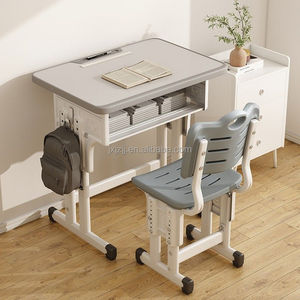 Venta al por mayor de escritorios de estudio modernos personalizados para estudiantes, mesas escolares de altura ajustable, juego de sillas, muebles duraderos para uso en el hogar y la Oficina - Product Image 6