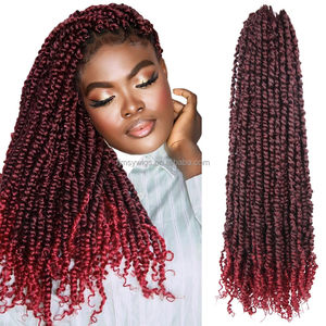 Passion uncinetto Pre-contorto estensione capelli corti intrecciati per capelli per intrecciare facilmente stili passionali - Product Image 3