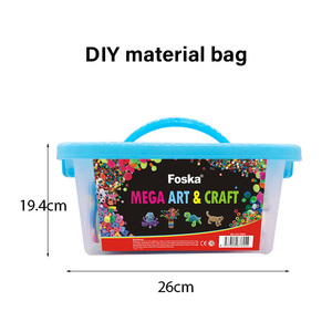 ชุดงานฝีมือเด็ก MOQ ต่ำ ชุดอุปกรณ์ DIY ครบชุดพร้อมกล่องเก็บแบบพกพา สำหรับกิจกรรมงานฝีมือในโรงเรียนอนุบาลและโฮมสคูล - Product Image 6
