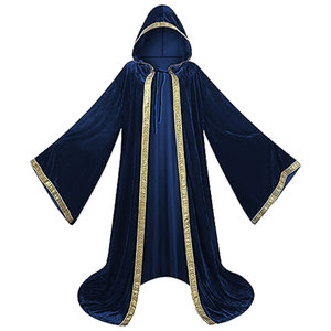 Capa de terciopelo dorado para Cosplay, capa con estampado de 4 colores para espectáculo de Halloween, <span class=keywords><strong>el</strong></span> padrino de la muerte, Edge - Product Image 3