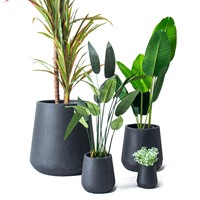 Pot de plante de jardinière en fibre de verre en béton pour jardin intérieur direct d'usine