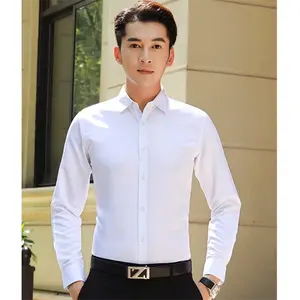 صنع في الصين رجال الأعمال عارضة قميص طويل الأكمام خفيف الوزن البوليستر رخيصة قميص اللباس قميص