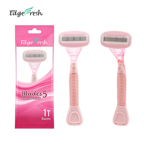 Rasoio usa e getta da donna con <span class=keywords><strong>5</strong></span> <span class=keywords><strong>lame</strong></span> in acciaio inossidabile, cartuccia facile da risciacquare, corpo in plastica per rasatura sicura di viso e corpo - Product Image 6
