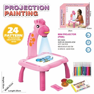 Table de Peinture Multifonctionnelle 2-en-1 avec 24 Motifs, Mini Tableau de Projection pour Dessin Enfantin - Product Image 2