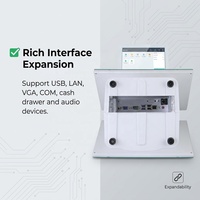 Système de caisse enregistreuse tactile double écran 15,6'' de haute qualité, terminal de point de vente avec imprimante thermique intégrée pour supermarché