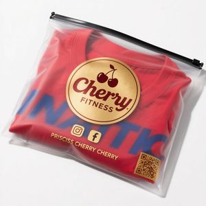 100MOQ sac vierge de vêtements en PVC givré en plastique transparent à impression personnalisée avec fermeture éclair - Product Image 1