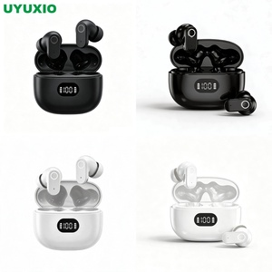 Earbud Nirkabel Headphone Musik dengan <span class=keywords><strong>Bass</strong></span> Stereo, Panggilan Jernih, Layar Digital, Kontrol Sentuh untuk Olahraga dan Perjalanan - Product Image 1