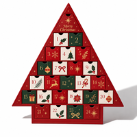Boîte de calendrier de l'avent de Noël personnalisée, 24 tiroirs, carton rigide, emballage cadeau cosmétique, vente en gros