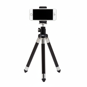 ขาตั้งกล้องอลูมิเนียมขนาดเล็กสำหรับโทรศัพท์มือถือ น้ำหนักเบา ขาแบบล็อคเกลียว 3 ท่อน - Product Image 1