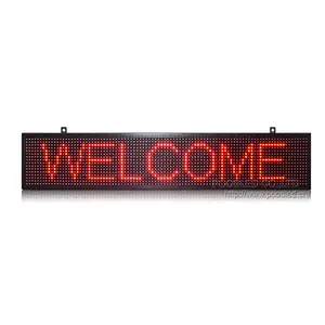 Semi outdoor led scrolling text board P10 red color advertising led display electronic message scrolling signs