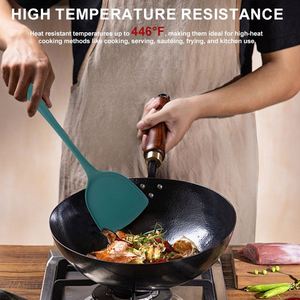 Wholesale 5-Piece Kitchen Utensil Set Eco-Friendly Dishwasher <b>Safe</b> Silicone Soup Spoon Spatula Cooking <b>Tools</b> Nonstick - Product Image 3