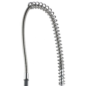 Robinet de cuisine commercial à pulvérisation pré-évier, montage sur comptoir, eau chaude et froide, poignée en laiton massif, cartouche à vis en acier inoxydable, pour hôtels et restaurants - Product Image 5