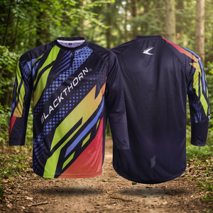 Adultes Dirt Off-Roading Sublimation Hommes Adultes Motocross Shirt Personnalisé Motocross Jersey avec perforation découpée au laser à l'arrière - Product Image 3