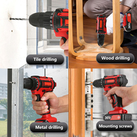 Perceuse sans fil 36V, tournevis électrique à 2 vitesses, batterie au lithium 1,5Ah, outils électriques rechargeables, mandrin de 1/2 pouce, couple maximal de 200 Nm