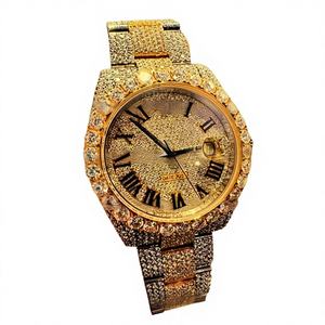 Men <b>Women</b> Stainless Steel VVS D Colour Moissanite Automatic Mechanical Hip Hop Luxury Iced Out <b>Watch</b> - Product Image 1