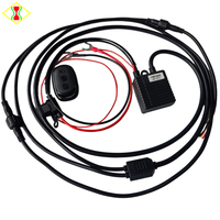 ضوء LED إضافي 12 فولت مع تحكم عن بعد وحزمة أسلاك 140 واط (مصباحان) 1.5 متر PVC IP65 PT1.5 لتعديل مصابيح السيارة الأمامية