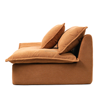 Wohnzimmer Superbreites Tiefes Stoffsofa Nordisches Modedesign Minimalistisches Weiches Komfortables Kompressions-Segelsofa