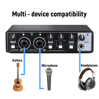 Carte son externe professionnelle USB pour instruments de musique, vente en gros OEM
