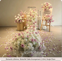 Ensemble de décoration de chemin de table en soie moderne effet cascade, haute qualité, durable, pour anniversaires et usage hôtelier haut de gamme