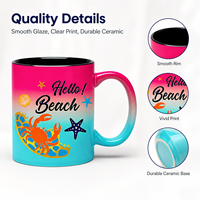 Mug à café en porcelaine fine à motif étoilé contemporain, écologique, avec glaçure effet peau, idéal pour les voyages et les cadeaux (OEM/ODM)
