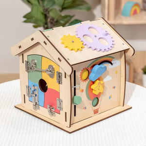 Montessori Toddler gỗ đồ chơi cho ngôn ngữ tiếng anh học tập gỗ cảm xúc bánh xe biểu đồ của cảm xúc giáo dục đồ chơi - Product Image 3