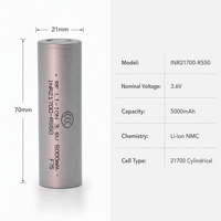 Baterías de Iones de Litio Cilíndricas de Calidad Reliance 21700 RS50 5000mAh 3.6V